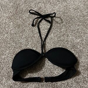 Forever 21 Black Strapless Halter Bikini Top